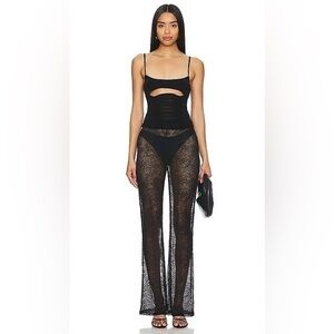 Black Sheer Lace Pants